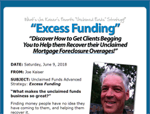 Tablet Screenshot of excessfunding.com